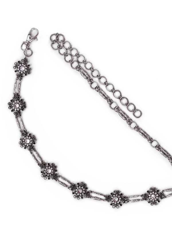 Dirndlgürtel-Schürzengürtel Stelline Altsilber